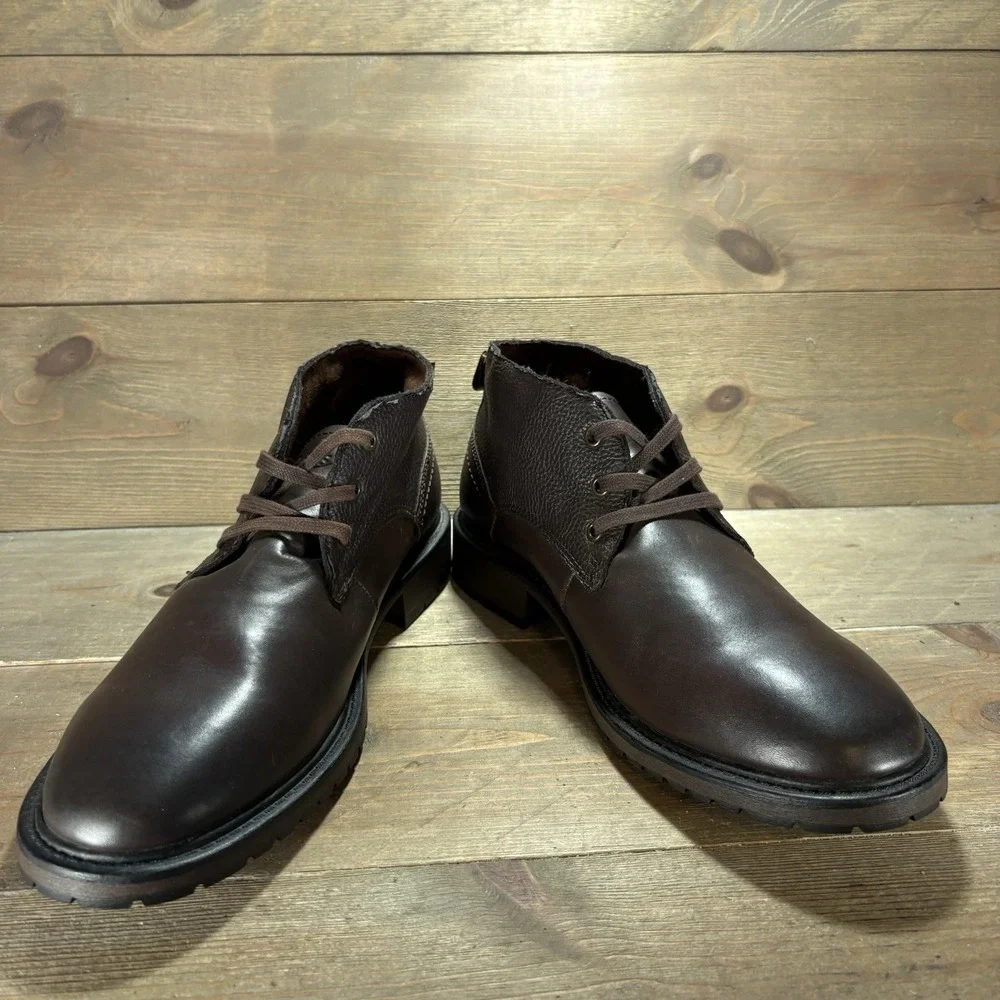 GH Bass Hamlet Mens size 8 shoes Brown Leather comfort Lace Up Chukka boots